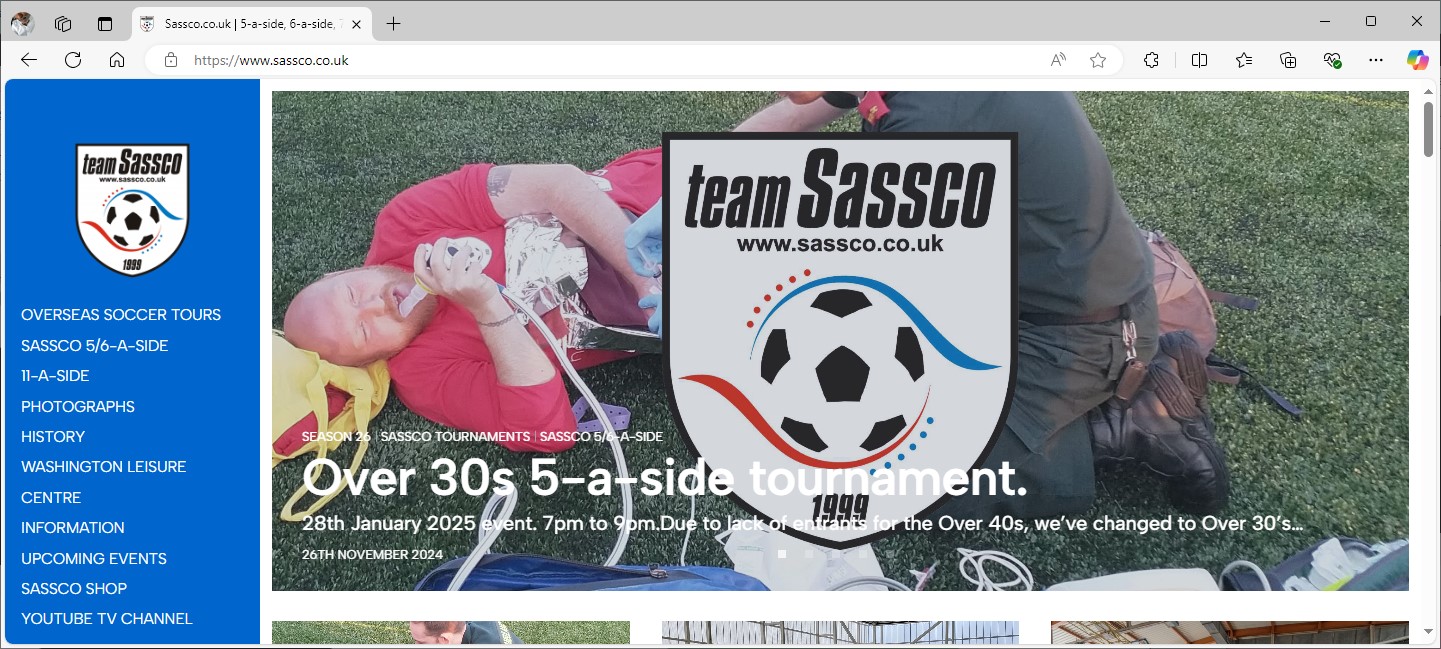 Football website, established in 1999.